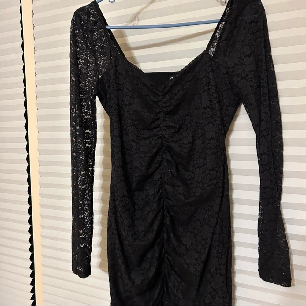 H&M Black Lace Long Sleeve Dress
